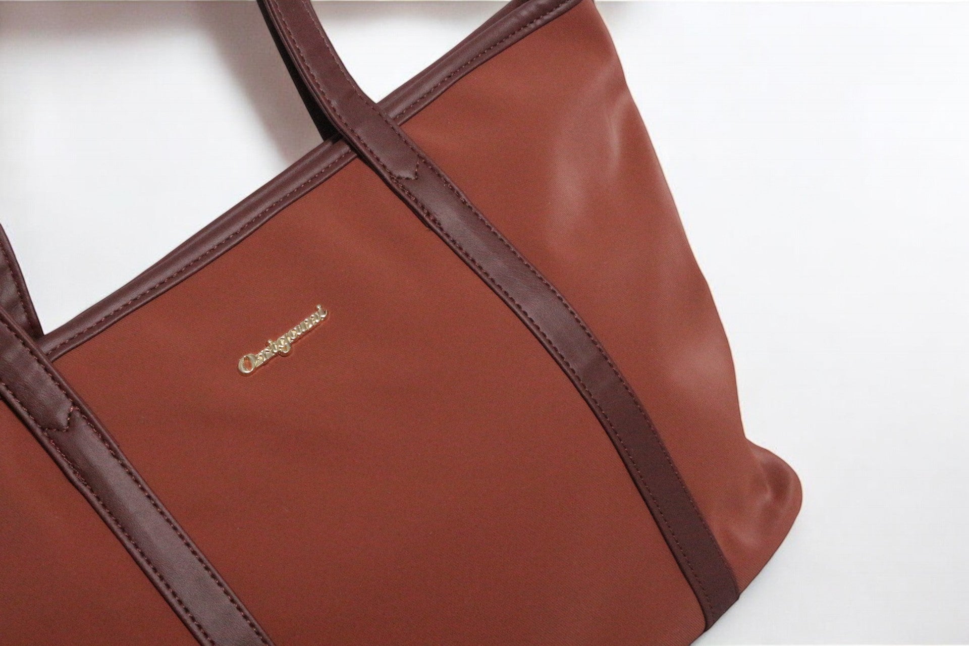 Origami Sac à Bandoulière Cuir synthétique, Polyester Marron   Neuf