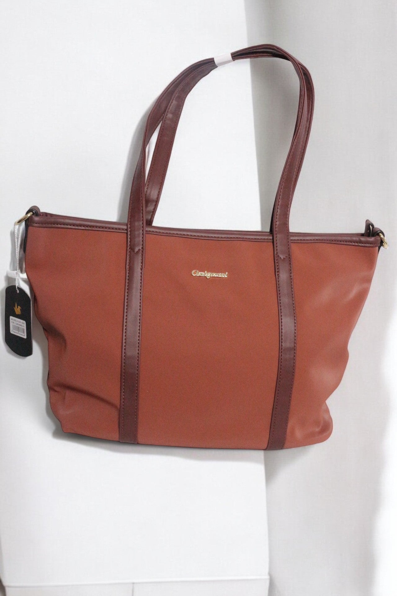 Origami Sac à Bandoulière Cuir synthétique, Polyester Marron   Neuf 3