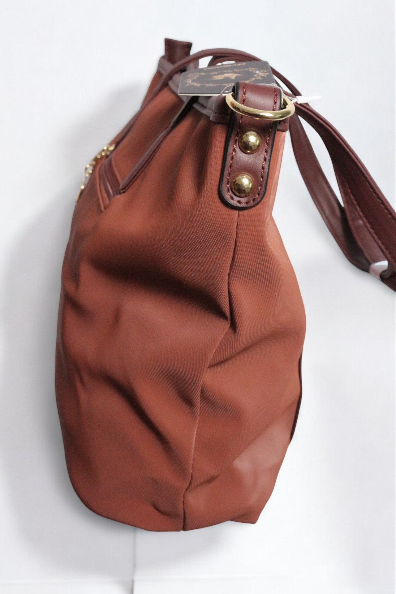 Origami Sac à Bandoulière Cuir synthétique, Polyester Marron   Neuf 5