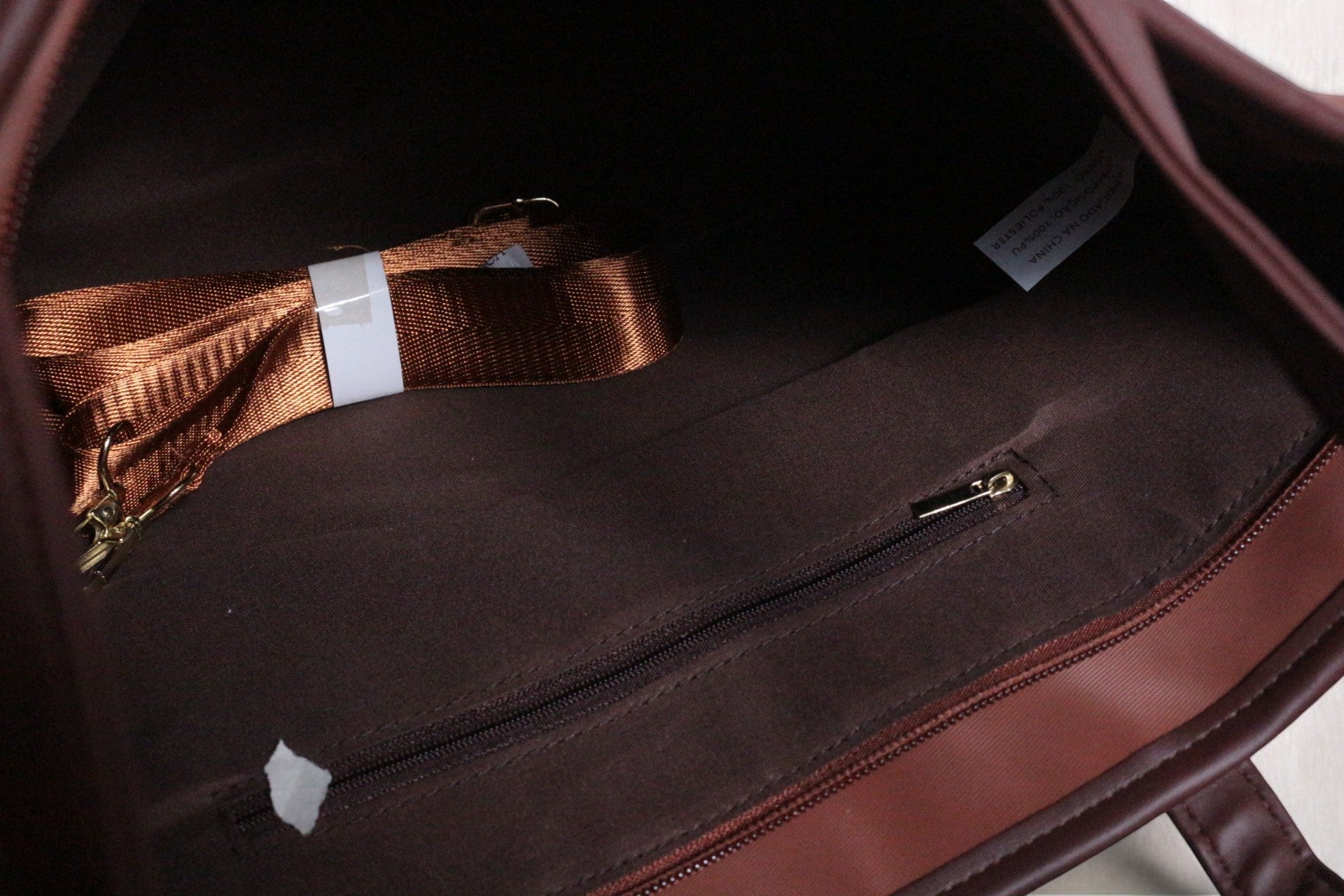 Origami Sac à Bandoulière Cuir synthétique, Polyester Marron   Neuf 6