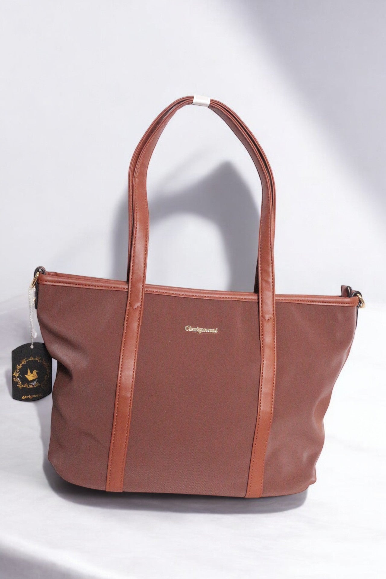 Origami Sac à Bandoulière Cuir synthétique, Polyester Marron   Neuf 11