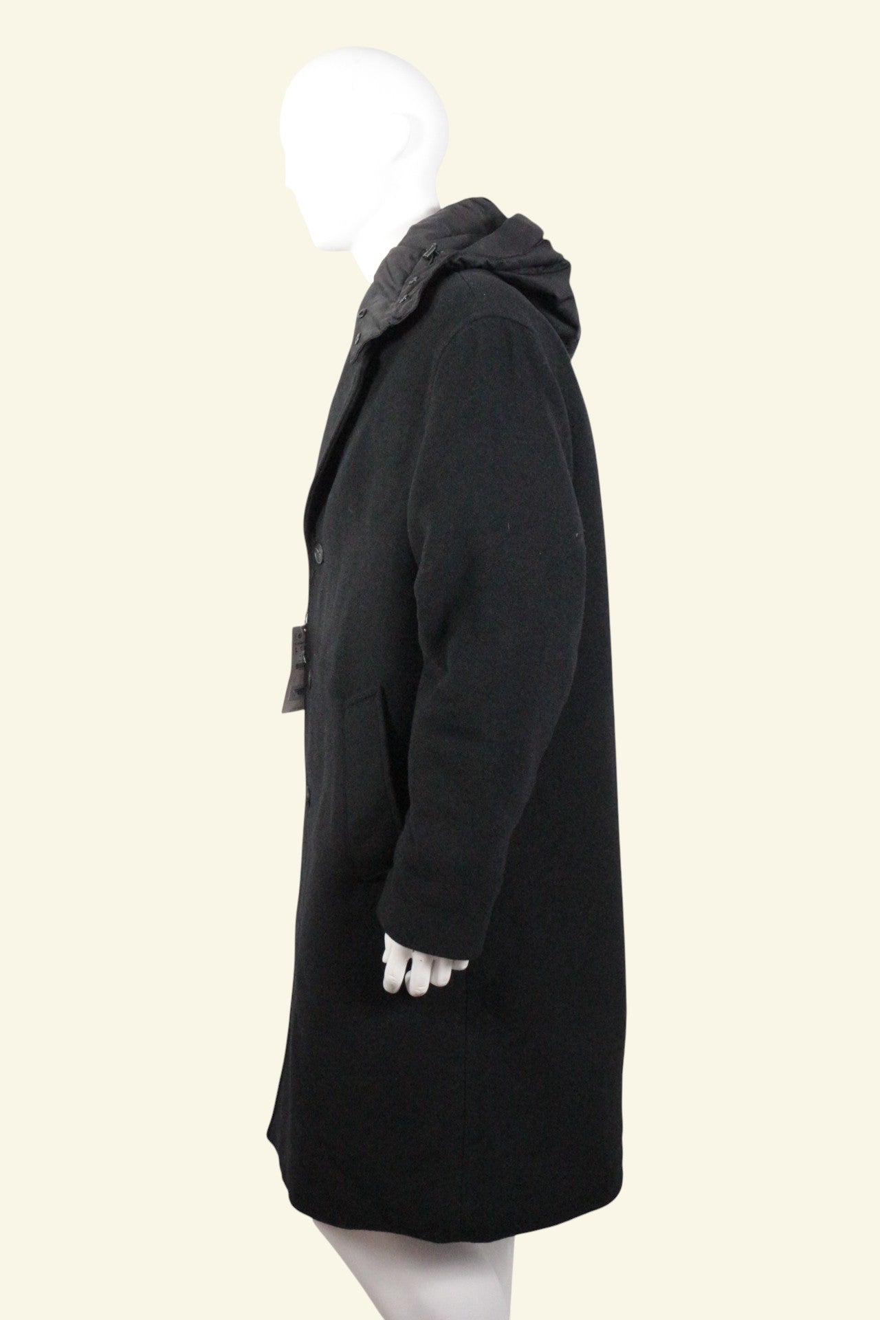 Zara Manteau Long Polyester, Coton Noir L  Neuf 7