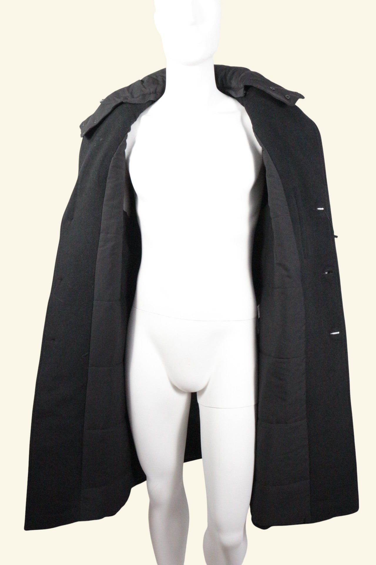 Zara Manteau Long Polyester, Coton Noir L  Neuf 8