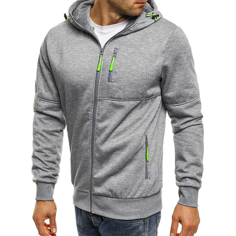 Gilet à capuche en jacquard pour homme, style sport et loisirs, 8 coloris 8