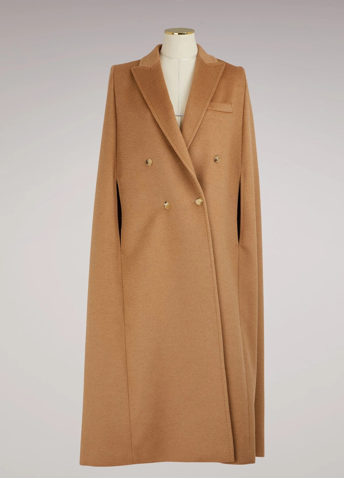 Manteau cape oversize double face, kaki