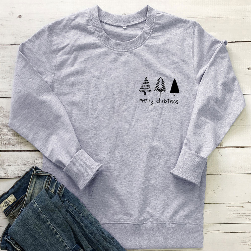 Sweat de Noël minimaliste petits sapins – photo 8 – Frippin'Dealz
