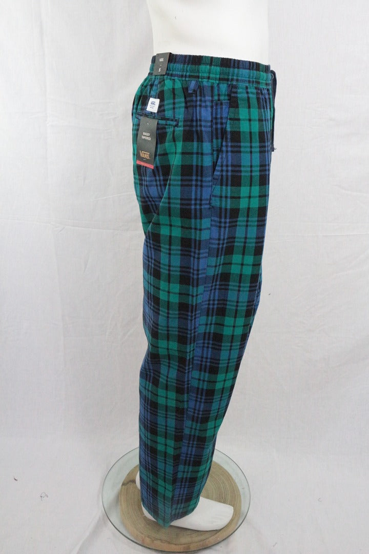 Pantalon Vans écossais tartan vert bleu baggy S neuf streetwear 4