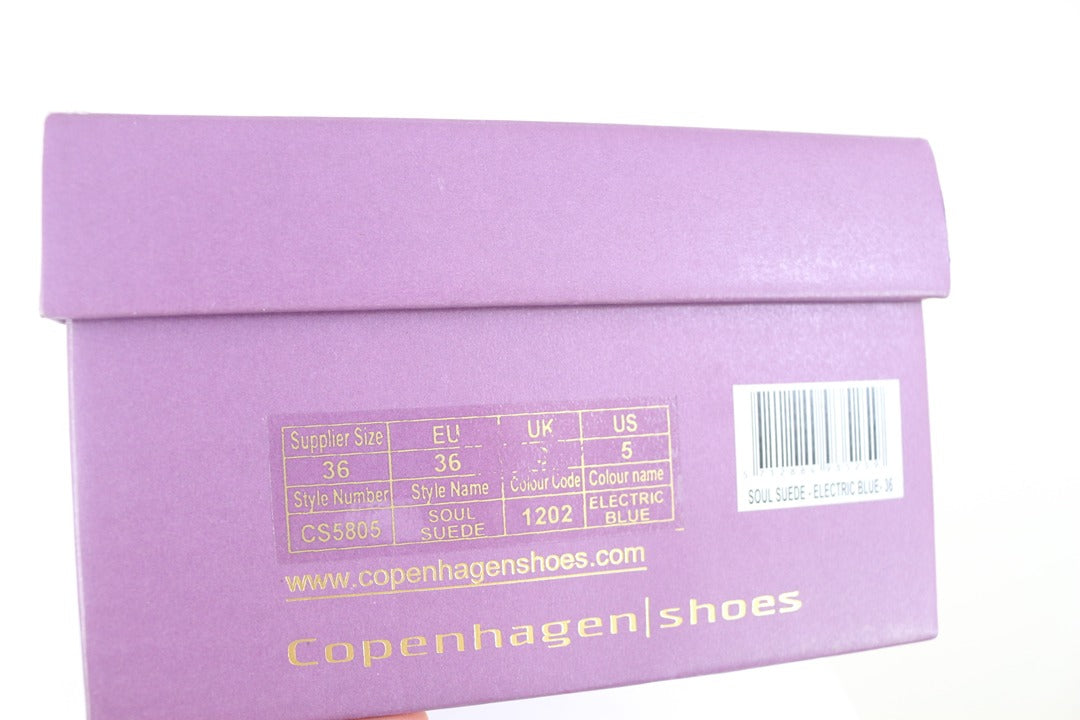 Sandales Copenhagen Shoes en daim bleu électrique taille 36 7