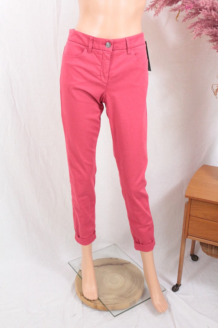 Pantalon skinny Luisa Cerano rose rouge fushia taille 38 - Neuf avec étiquette 1