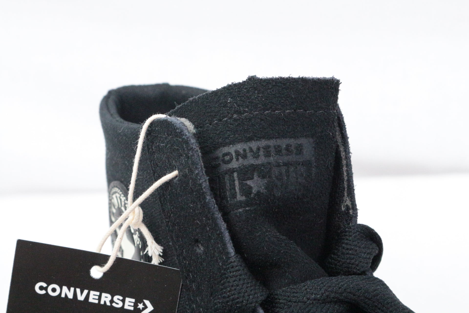 Converse Baskets montantes Cuir, Coton Noir, Rouge  40.5 Neuf 10