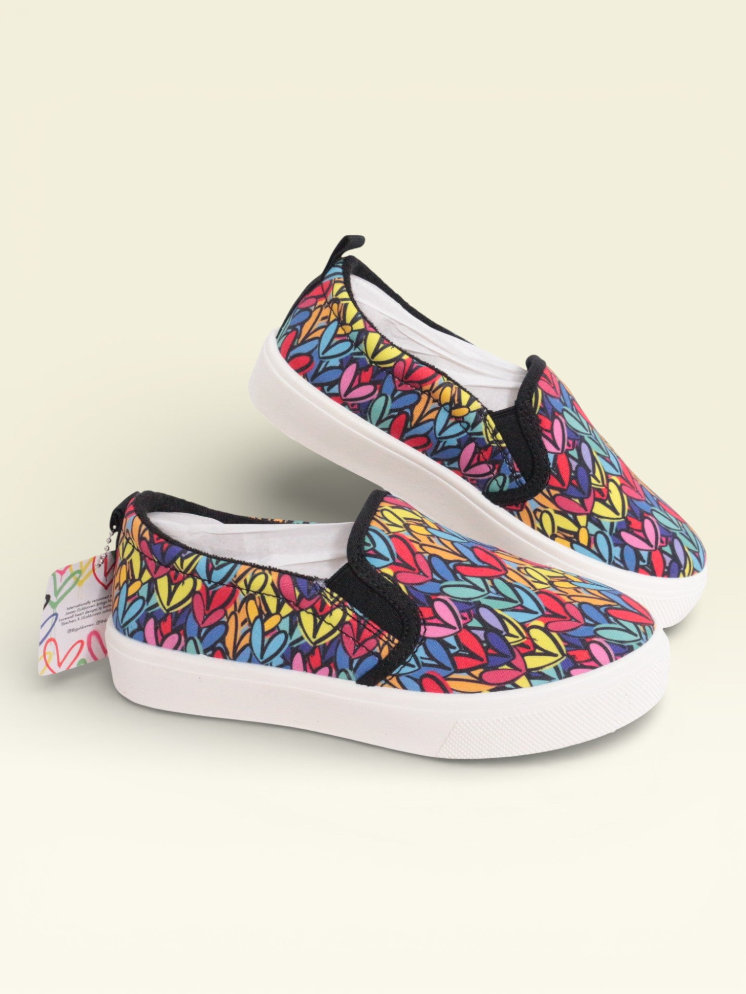 Skechers – Slip-on Poppy heart in love – Cotone – Nero, multicolore