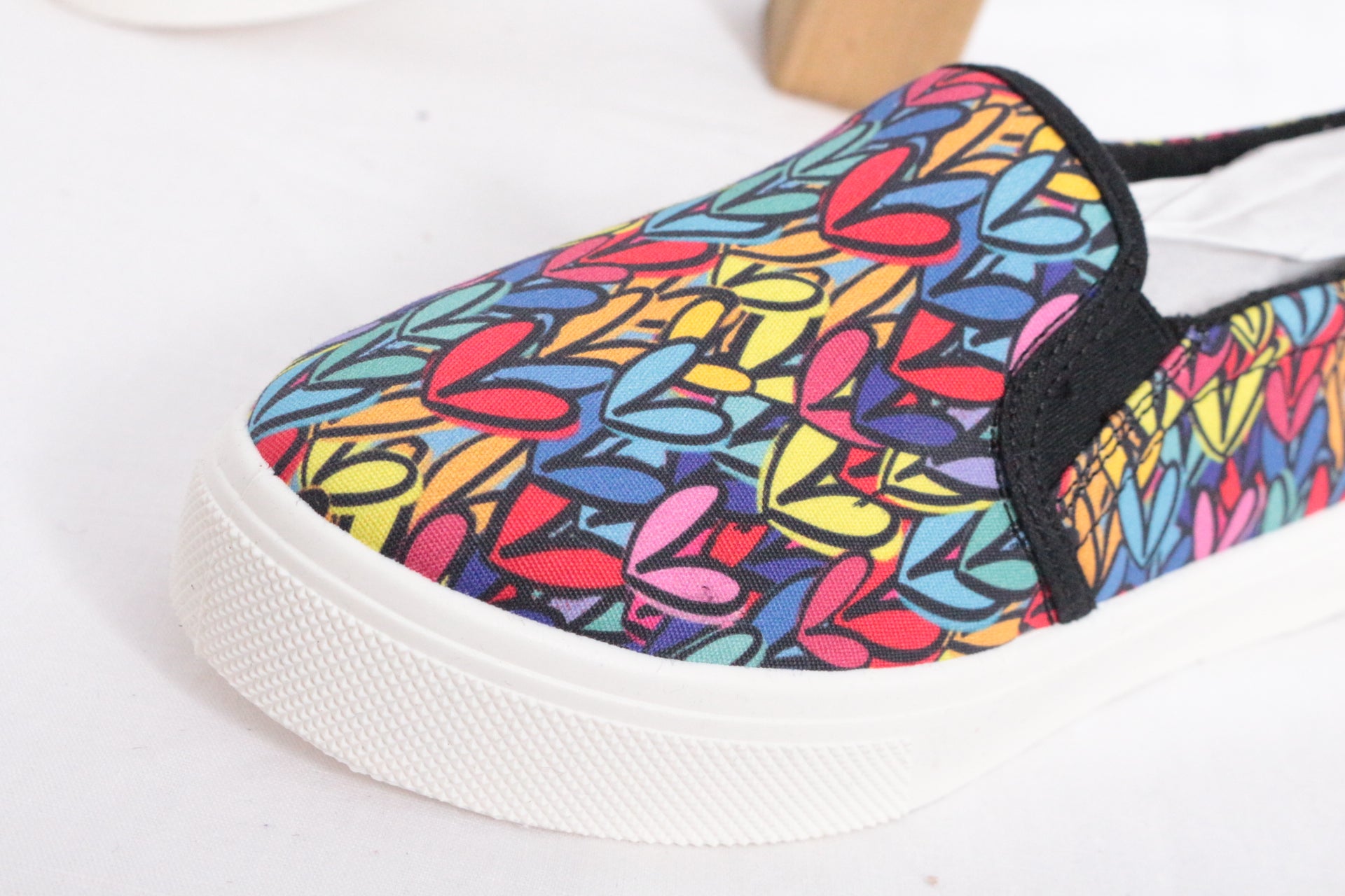Skechers – Slip-ons Poppy heart in love – Baumwolle – Schwarz, mehrfarbig 5