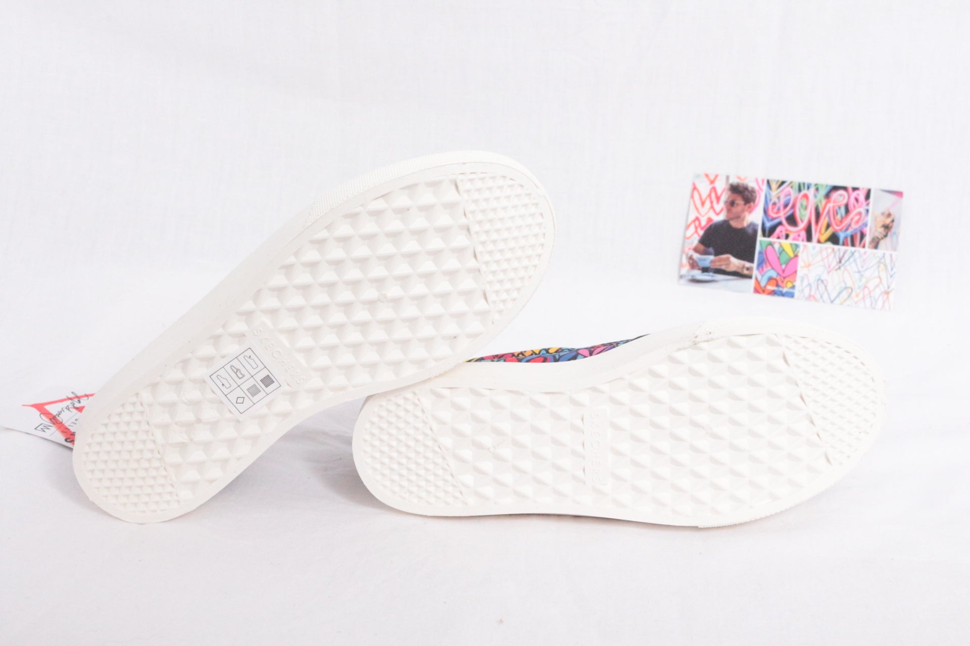 Skechers – Slip-ons Poppy heart in love – Baumwolle – Schwarz, mehrfarbig 7