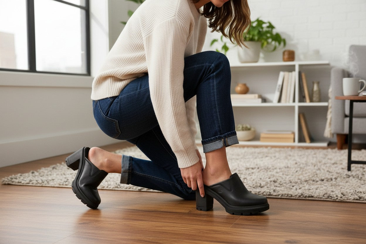 Timberland – Allington Heights Mules – Leder – Schwarz 4