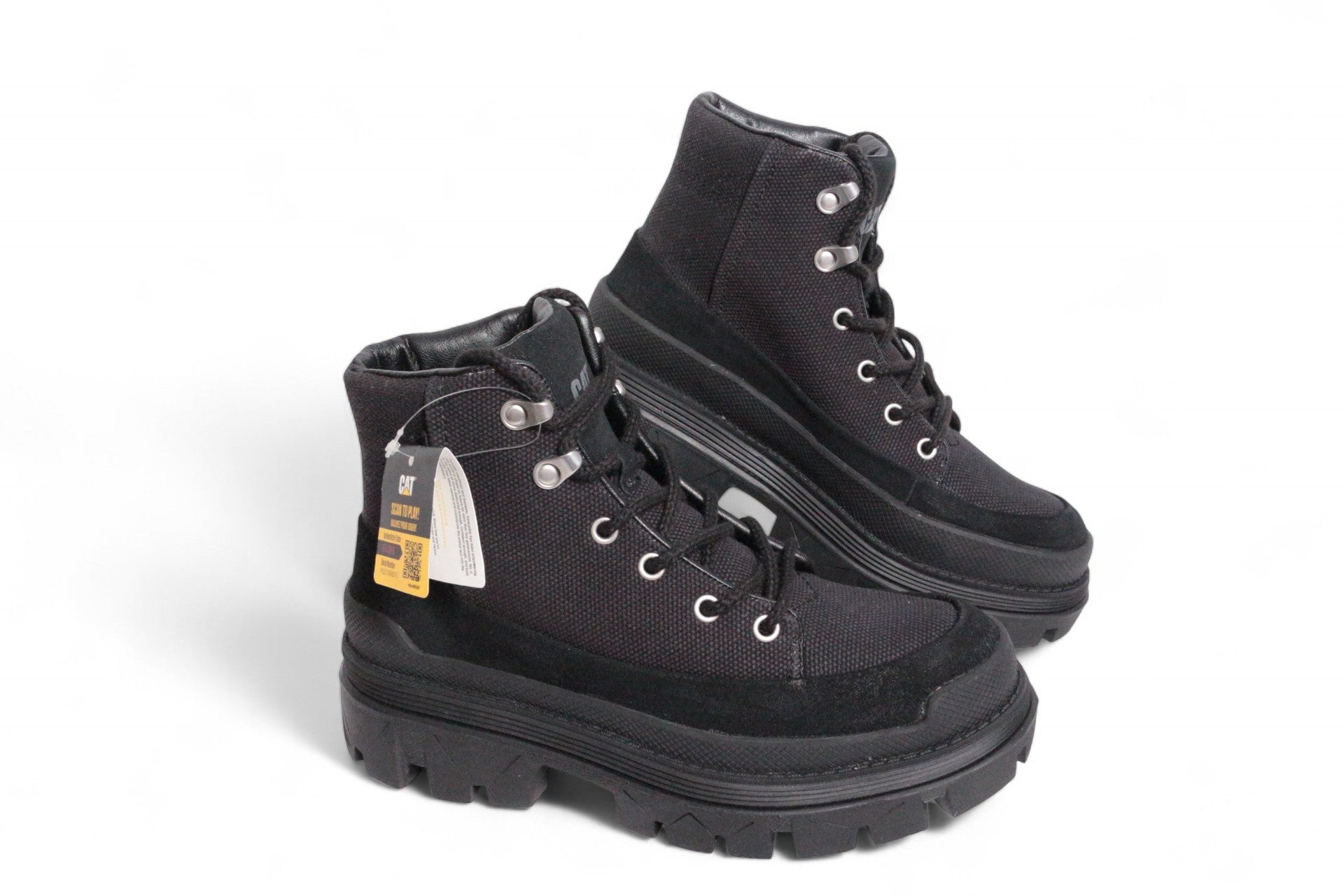 Caterpillar – Schnürstiefeletten Hardware Boot – Stoff, Nubuk – Schwarz 7