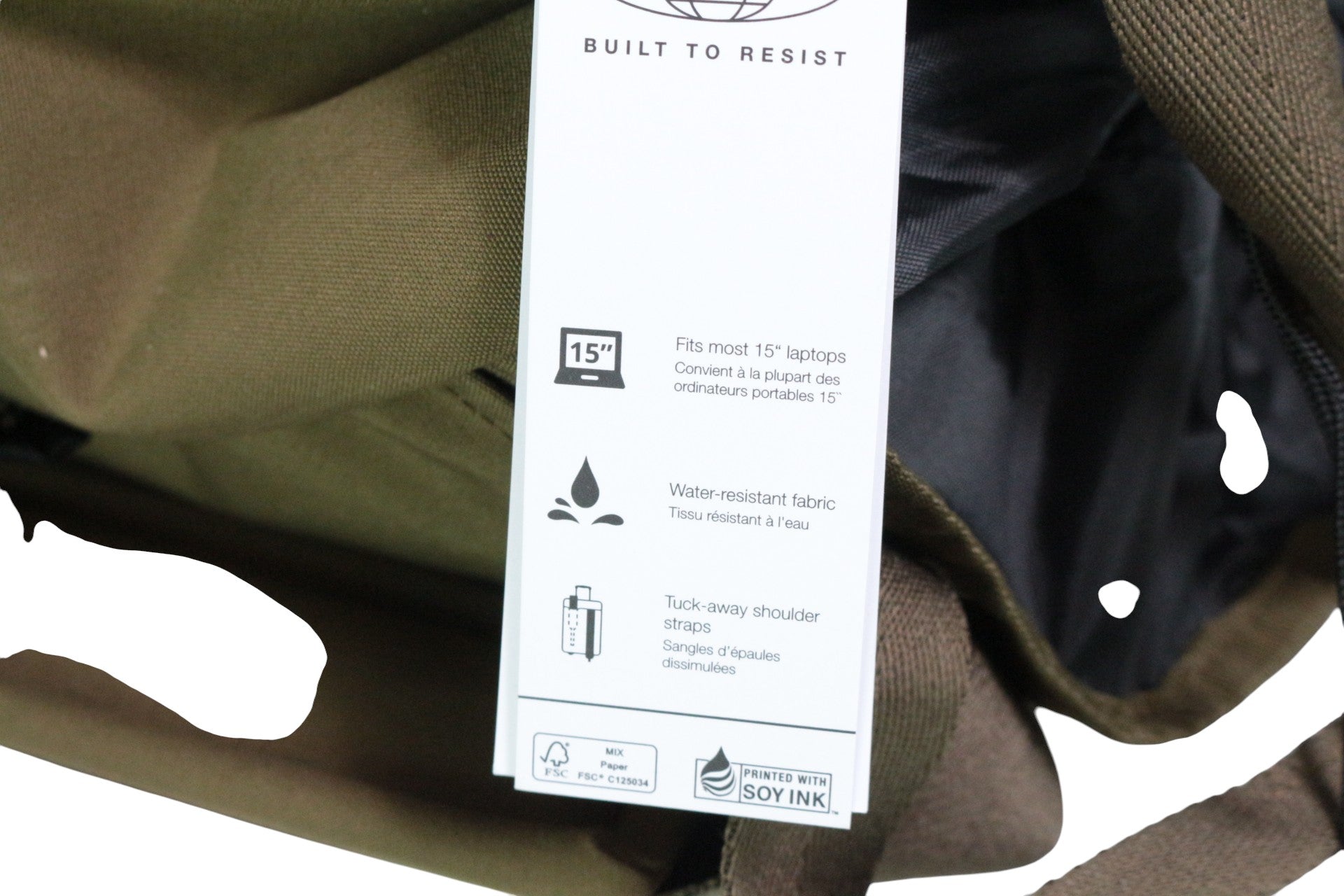 Eastpak Mynder 23L Sac à Dos & Cabas Rooted Khaki 15" Déperlant Multifonction Neuf avec Étiquette 7