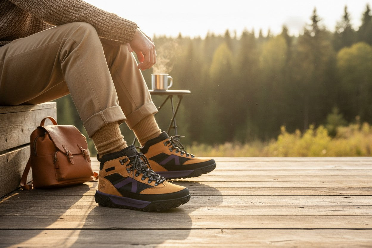 Timberland Chaussure de randonnée Daim Violet, Noir, Camel   Neuf 10