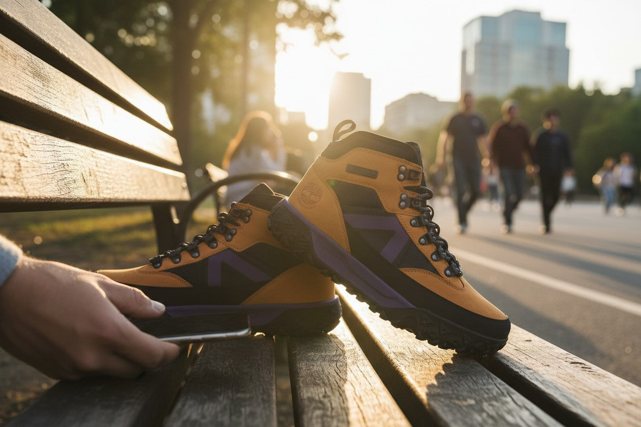 Timberland Chaussure de randonnée Daim Violet, Noir, Camel   Neuf 11