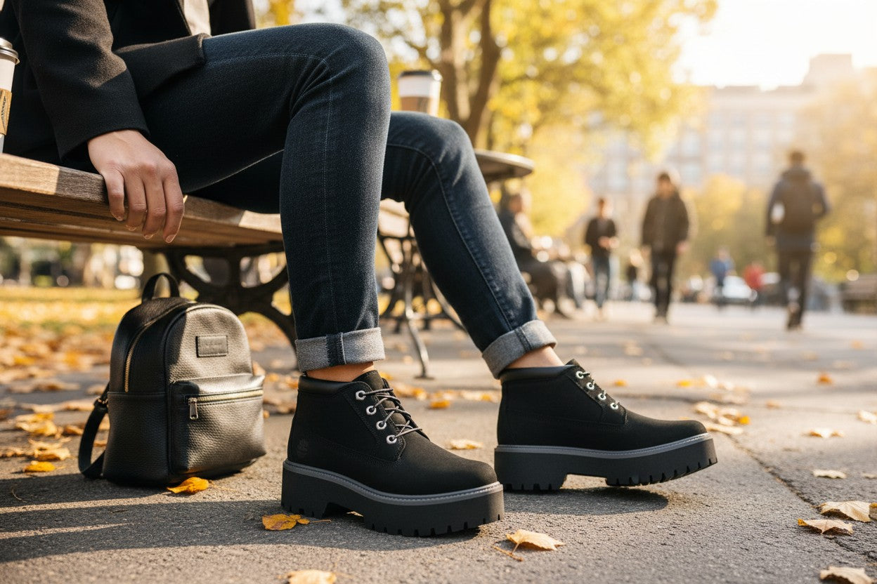 Timberland Bottines à lacets Daim Noir   Neuf