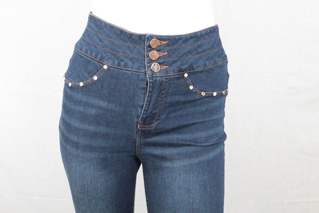 Jeggings Ysabel Mora taille haute bleu M - Neuf avec étiquette 2