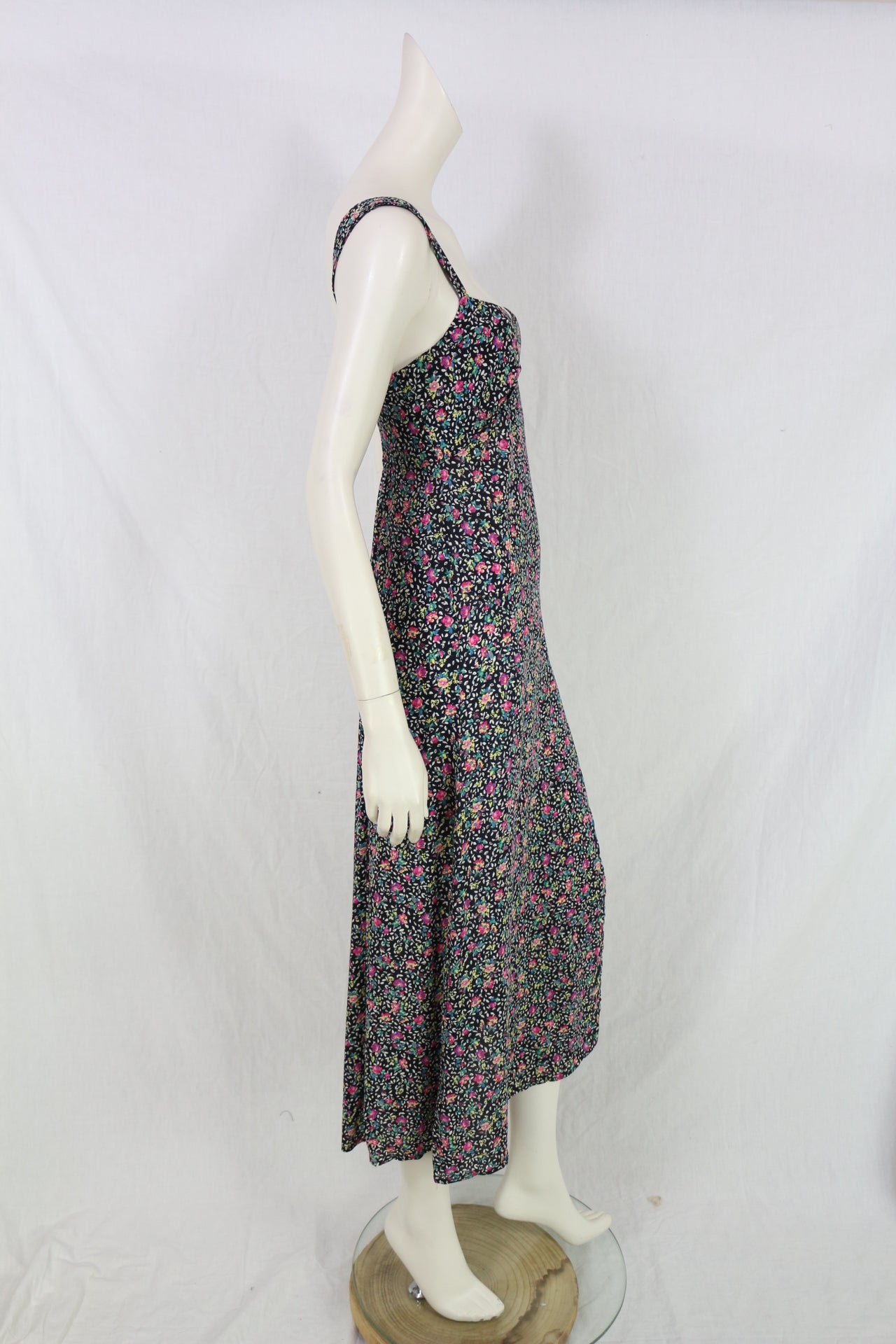 Robe longue Zara fleurie fendue noir & rose 🌸 Taille S Neuve avec étiquette 6