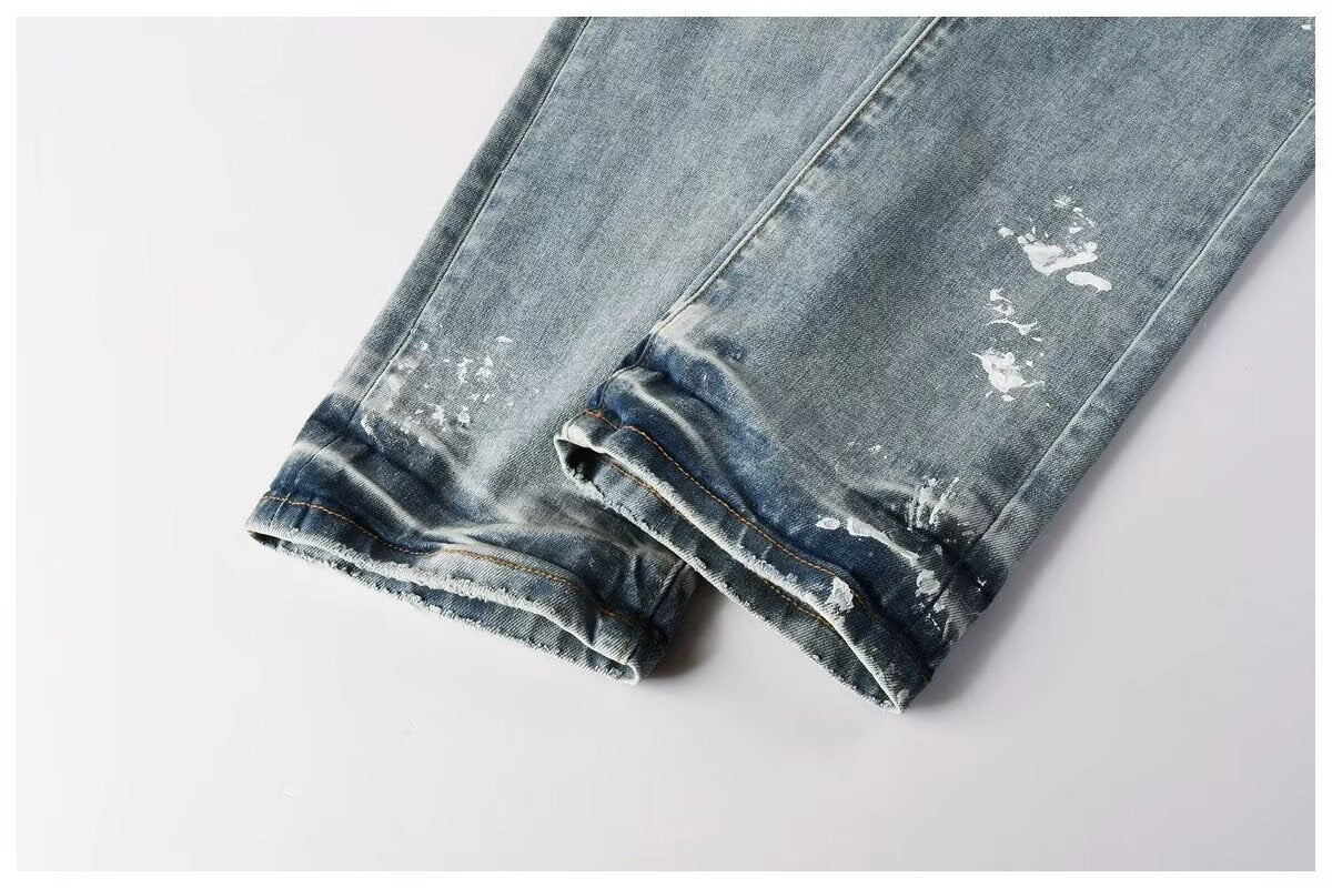 Jean slim stretch décontracté pour homme, style urbain 17