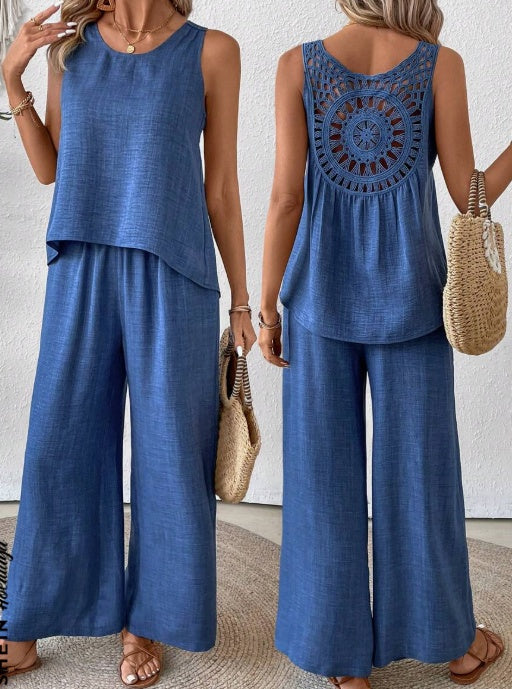 Ensemble débardeur et pantalon large – photo 2 – Frippin'Dealz