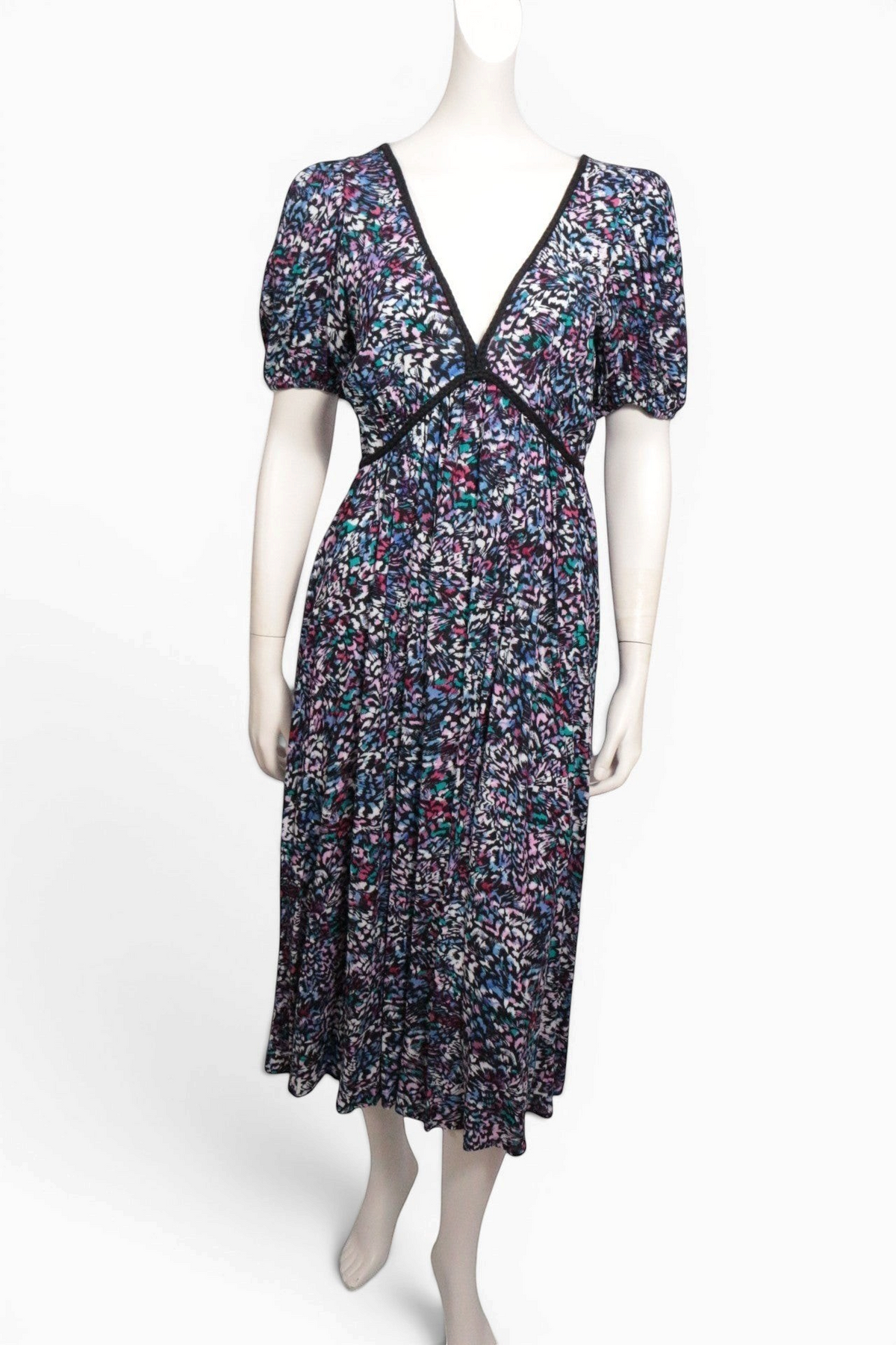 Etam Robe longue Viscose Multicolore, Noir, Rose, Blanc M  Neuf