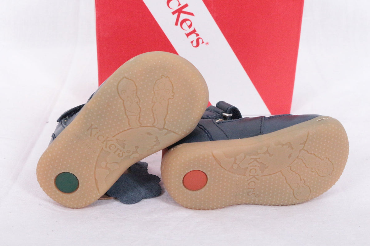 Kickers Sandales Cuir Bleu marine, Orange 18 Neuf | Frippin'Dealz – photo 2