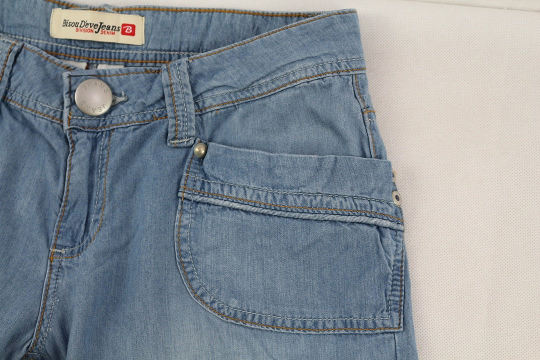 Jean évasé Bisou D'eve bleu clair viscose taille 38 neuf avec étiquette 4