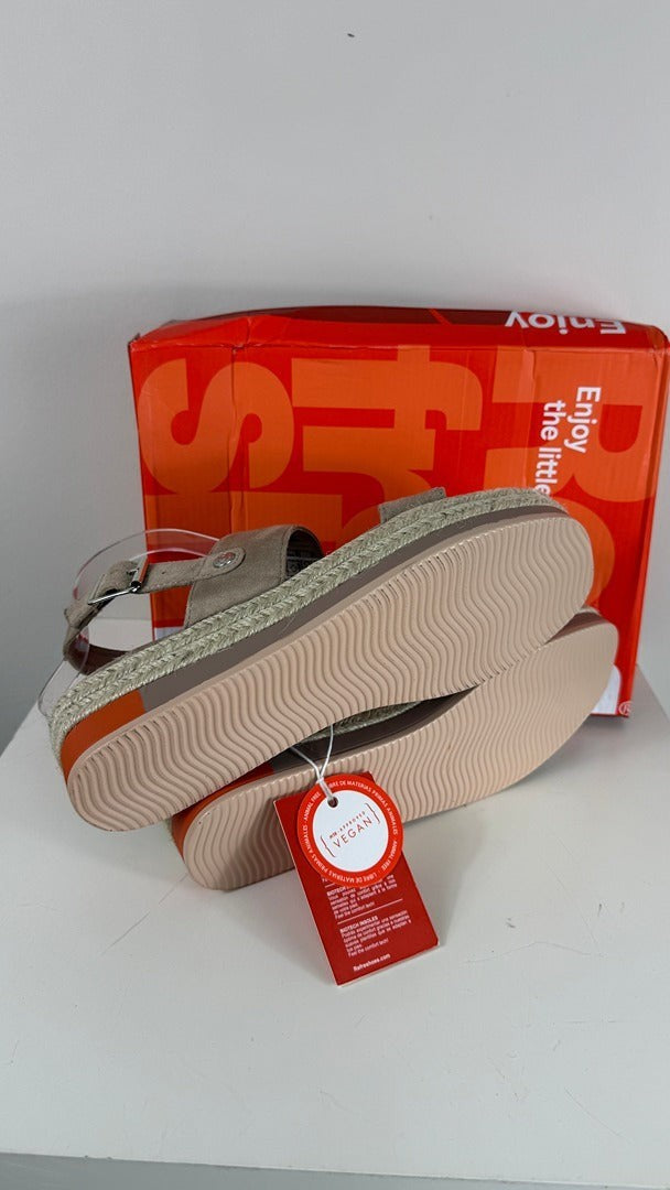 Sandales compensées Refresh aspect daim marron 39 9
