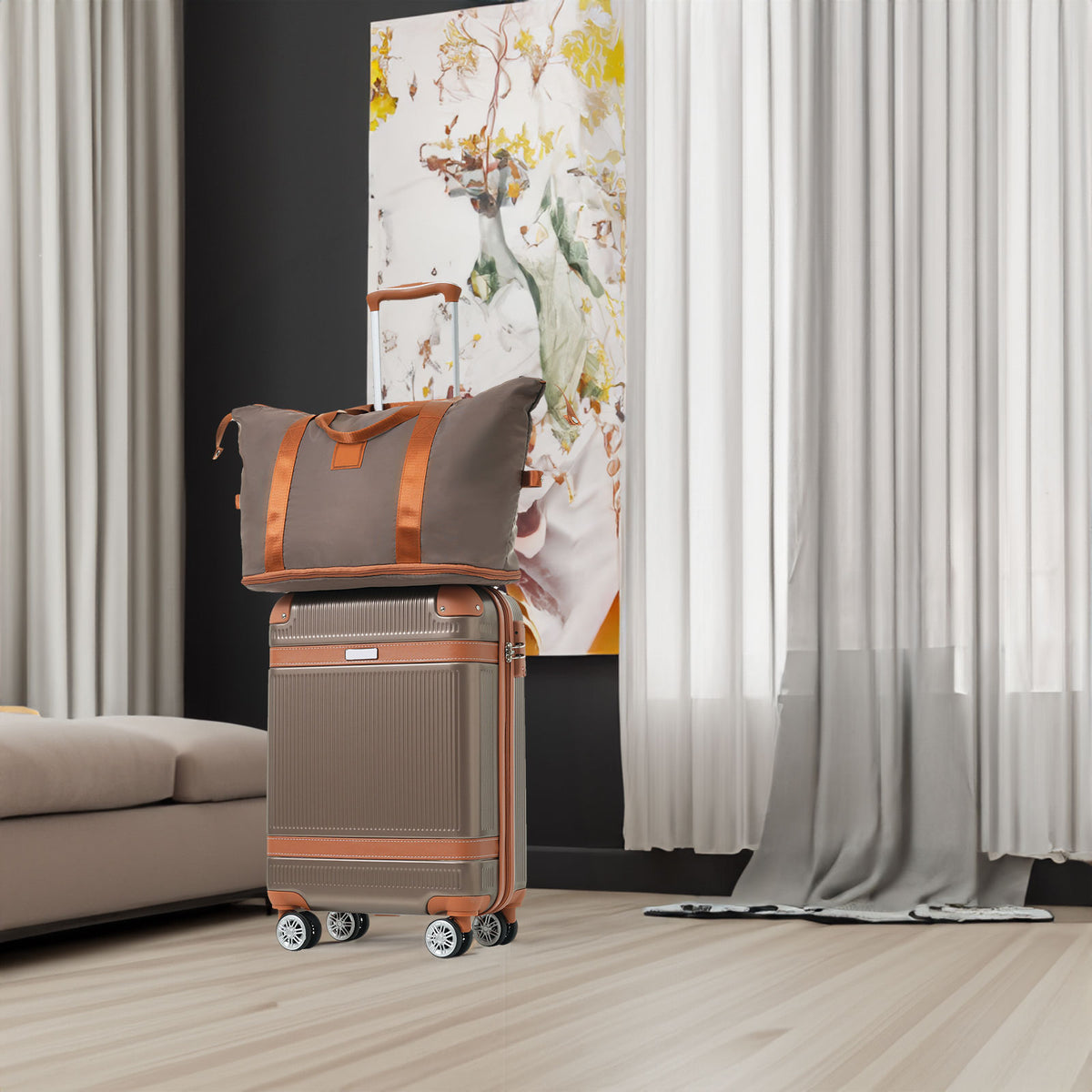 Set de voyage valise cabine cuivré – photo 1 – Frippin'Dealz