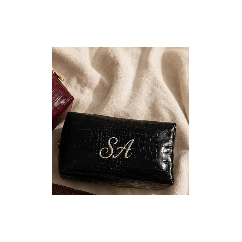 Trousse de maquillage effet croco – photo 6 – Frippin'Dealz