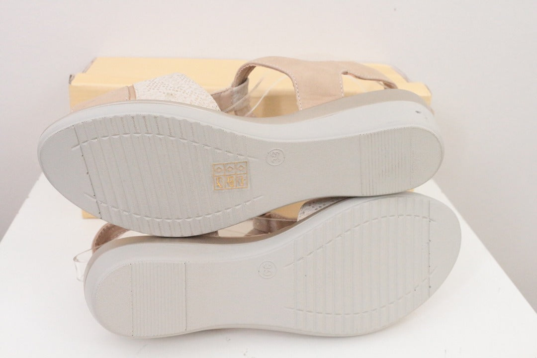Sandales compensées Comforsoft beige crème taille 39 confort 9