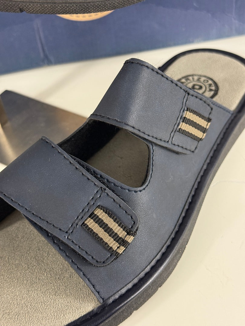 Mules en cuir bleu marine Arizona Patrizio Uzzi 41 6
