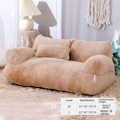Canapé pour chat et petit chien en peluche – photo 5 – Frippin'Dealz