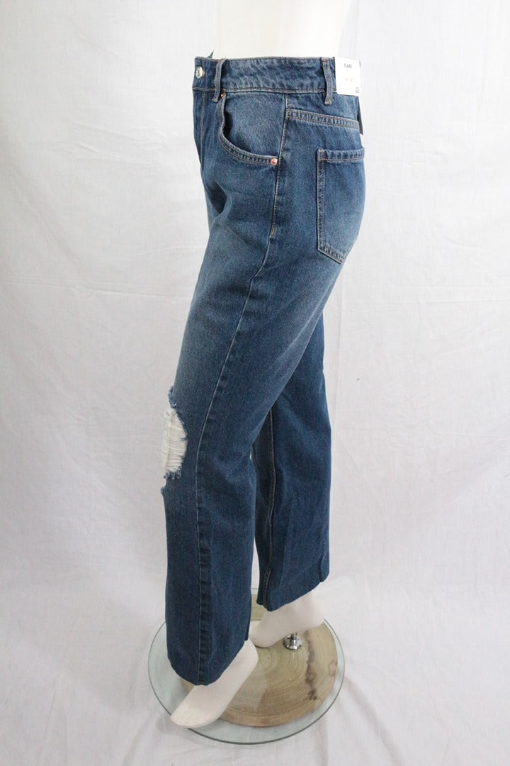 Jean flare troué bleu denim taille 38 - Neuf avec étiquette 6