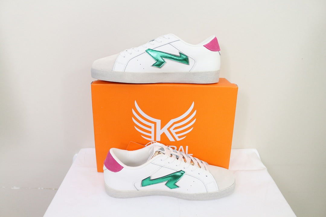 Baskets Kaporal blanches vert rose 40 neuves Y2k 6