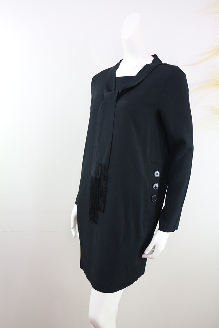 Robe noire Twinset Simona Barbieri chic vintage 90s M 2