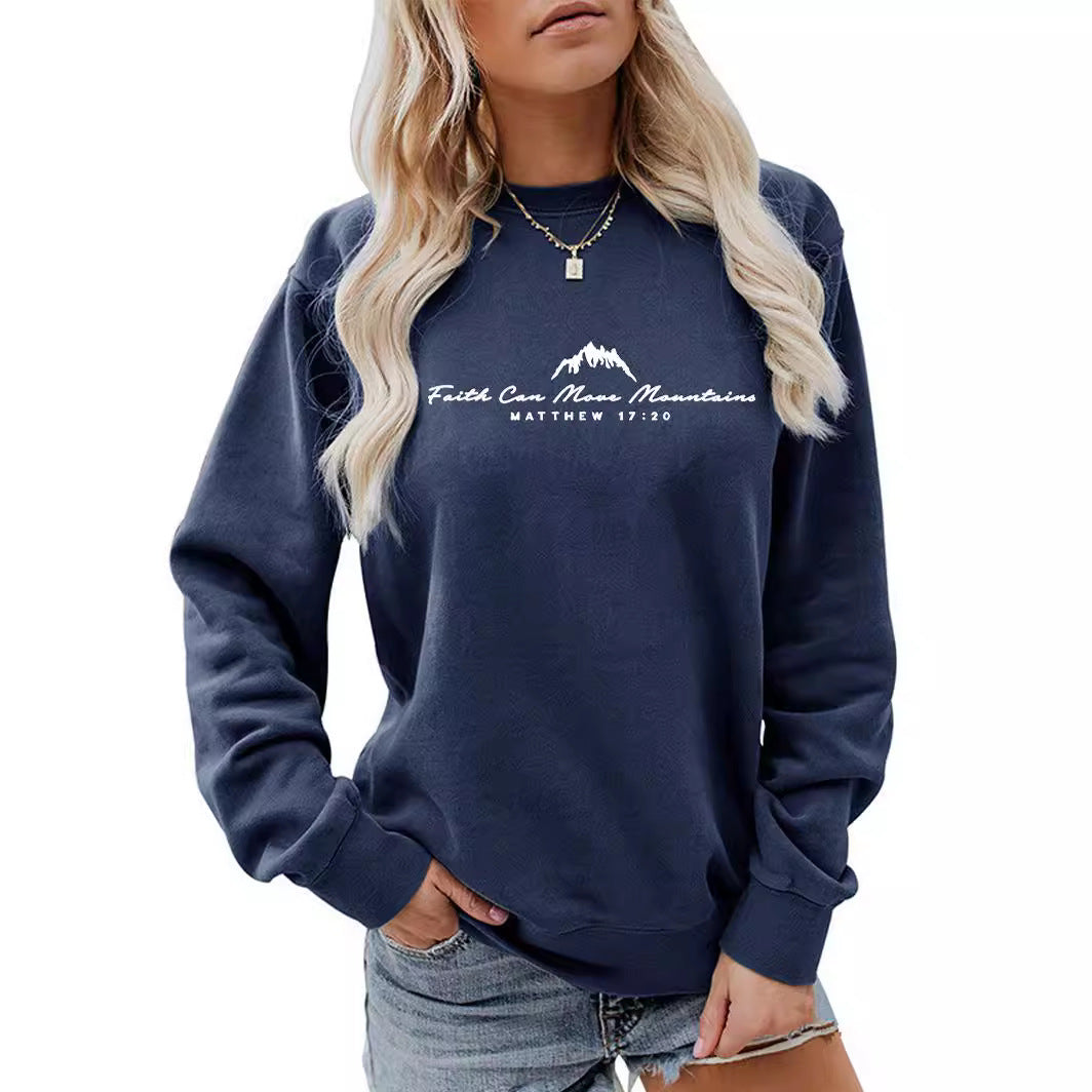 Sweat à col rond imprimé « Faith Can Move Mountains » 3