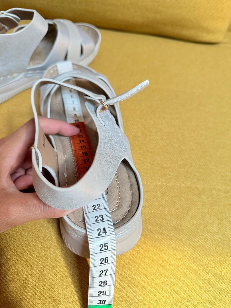 Sandales compensées femme Nm crème taille 37 9