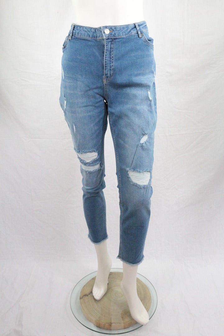 Jean Lc Waikiki skinny bleu clair destroy taille 46 - Neuf avec étiquette 1