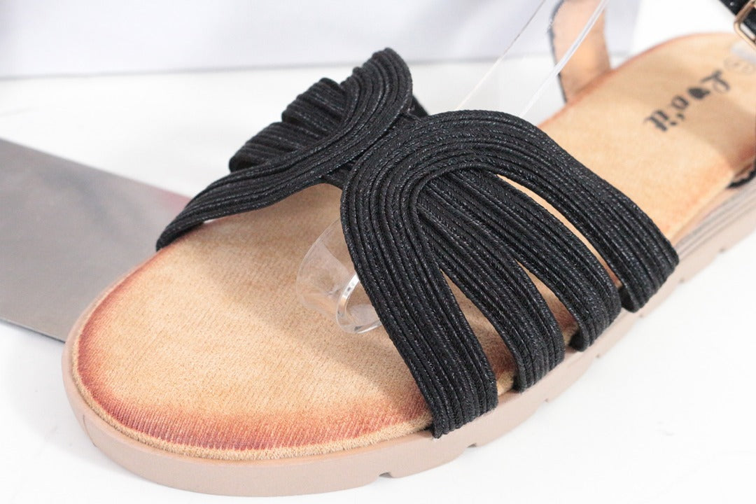 Sandales plates Lov'it noir bride cheville taille 41 10