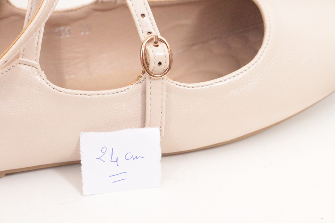 Bellucci Ballerines Mary Janes Crème 38 Neuves 9