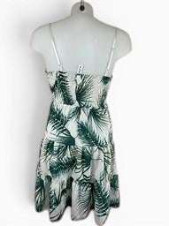 Robe D'ete New Collection Blanc Motif Tropical L 3