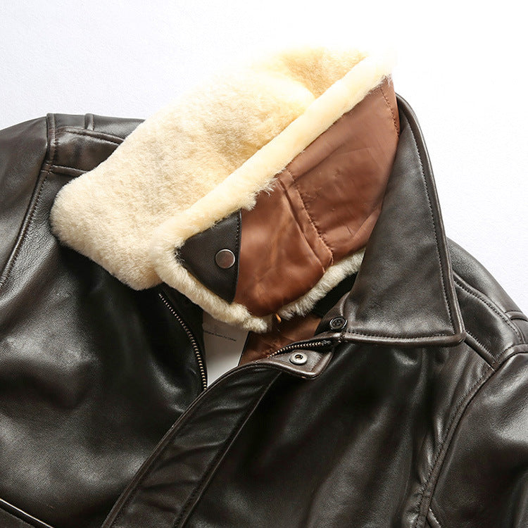 Blouson aviateur cuir de mouton homme – photo 21 – Frippin'Dealz