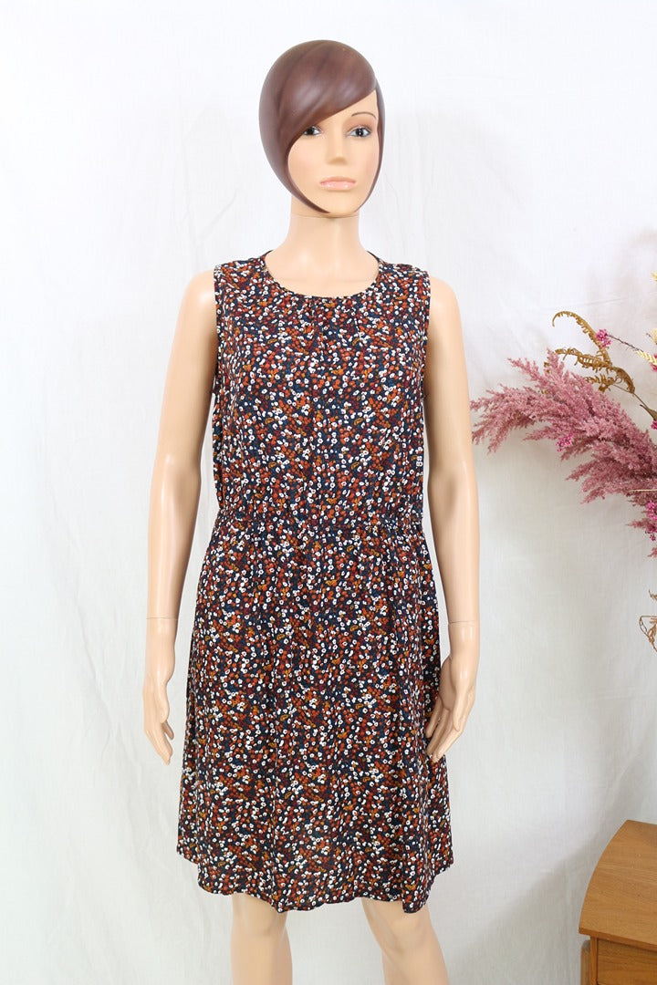 Robe T Essentials femme courte sans manches fleurs multicolore Xl 5