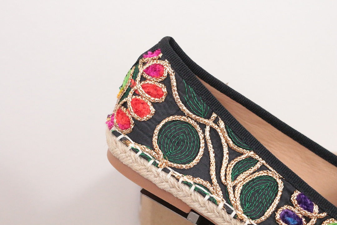 Espadrilles Métamorf'ose Elue Par Nous brodées noir 39 2