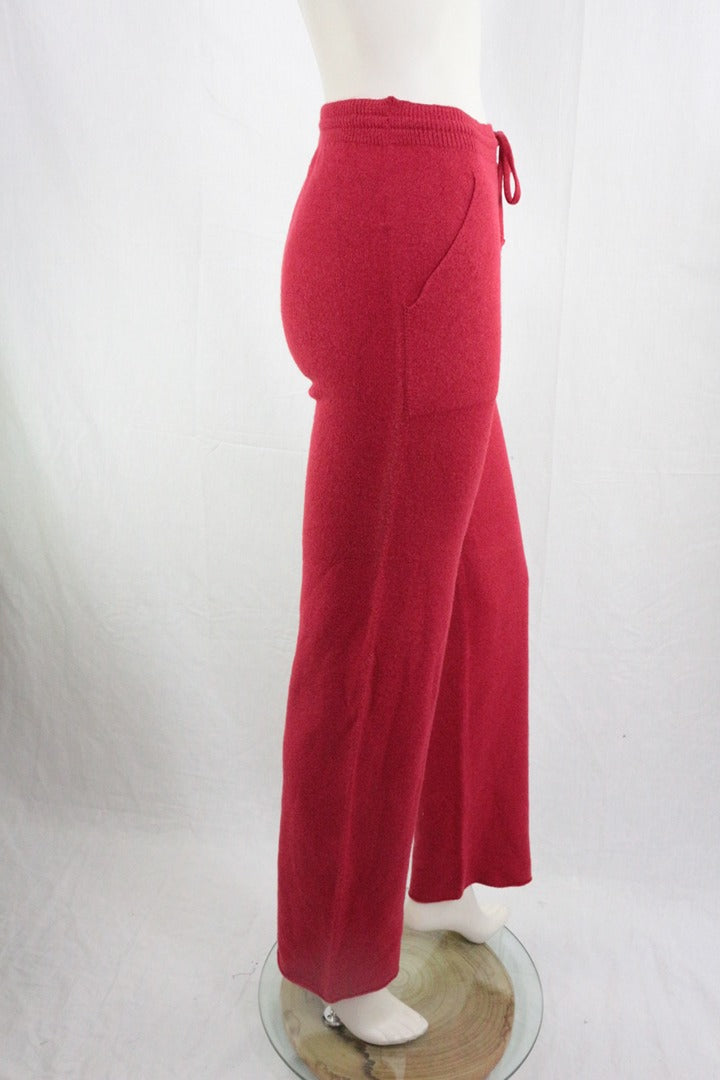 Pantalon Large Made In Italy Rouge M Old Money 3