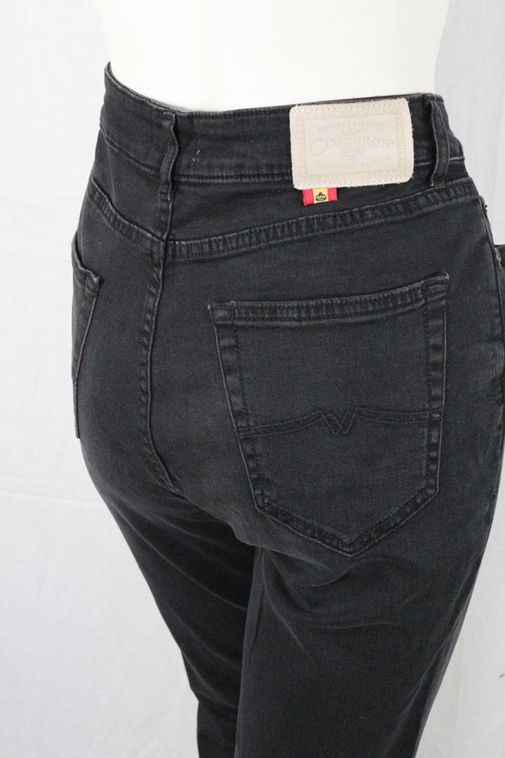 Jean évasé noir Cimarron taille haute 34 - Neuf avec étiquette vintage 90s 7